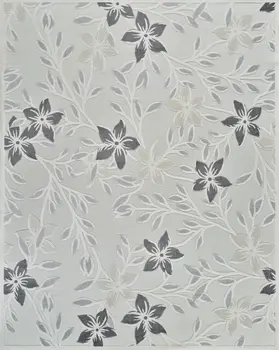 8' X 10' Cream And Gray Floral Distressed Indoor Outdoor Area Rug