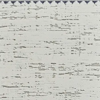 3' X 5' Blue and Cream Abstract Distressed Indoor Outdoor Area Rug