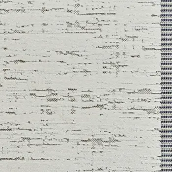 3' X 5' Blue and Cream Abstract Distressed Indoor Outdoor Area Rug