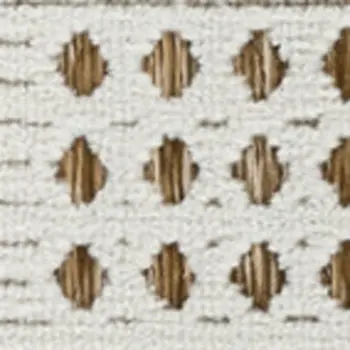 3' X 5' Beige and Brown Geometric Distressed Indoor Outdoor Area Rug