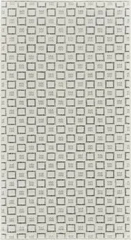 3' X 5' Cream and Beige Geometric Distressed Indoor Outdoor Area Rug