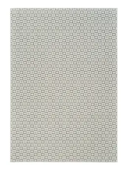 8' X 10' Cream and Beige Geometric Distressed Indoor Outdoor Area Rug
