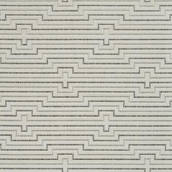 5' X 7' Cream and Beige Geometric Distressed Indoor Outdoor Area Rug