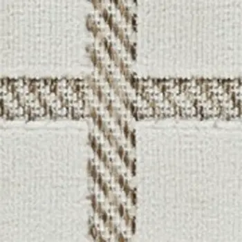 8' Cream and Beige Geometric Distressed Indoor Outdoor Runner Rug