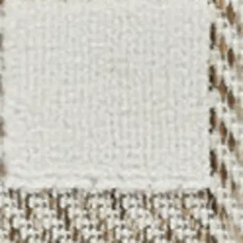 3' X 5' Cream and Beige Geometric Distressed Indoor Outdoor Area Rug