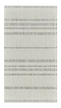 10' Cream and Beige Striped Distressed Indoor Outdoor Runner Rug