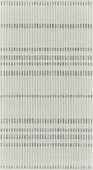 3' X 5' Cream and Beige Striped Distressed Indoor Outdoor Area Rug
