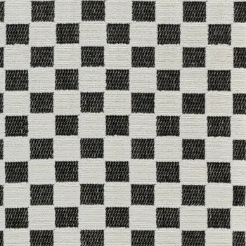 3' X 5' Black and White Geometric Distressed Indoor Outdoor Area Rug