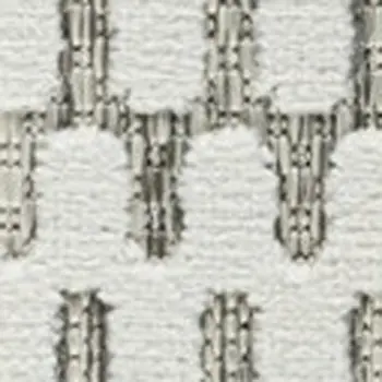 10' Cream and Beige Geometric Distressed Indoor Outdoor Runner Rug