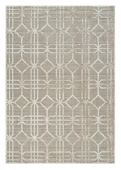 4' X 6' Beige and Brown Abstract Distressed Area Rug