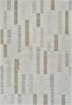 4' X 6' Beige and Brown Abstract Distressed Area Rug