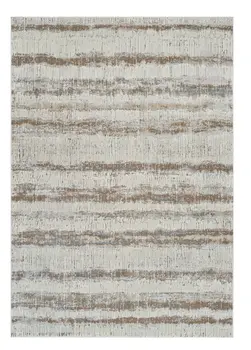 4' X 6' Beige and Brown Abstract Non Skid Area Rug