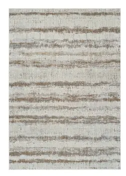 8' X 11' Beige and Brown Abstract Non Skid Area Rug