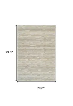 7' X 10' Beige and Brown Abstract Distressed Area Rug