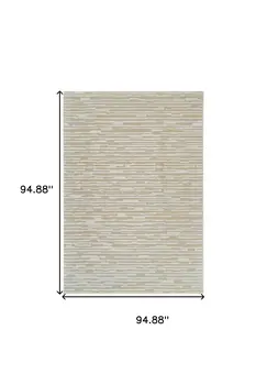 8' X 11' Beige and Brown Abstract Distressed Area Rug