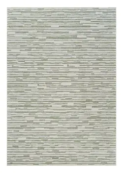 4' X 6' Beige and Green Abstract Distressed Area Rug