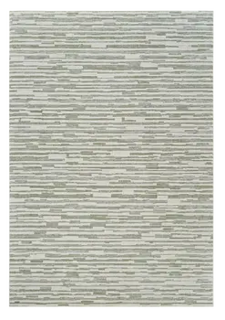 8' X 11' Beige and Green Abstract Distressed Area Rug