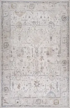4' X 6' Beige and Ivory Abstract Distressed Area Rug