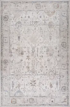 4' X 6' Beige and Ivory Abstract Distressed Area Rug