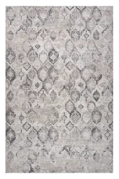 4' X 6' Beige and Gray Abstract Distressed Area Rug