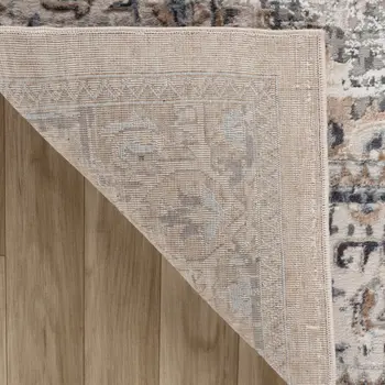 8' X 11' Gray and Brown Oriental Distressed Area Rug