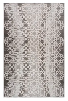 4' X 6' Brown and Beige Abstract Distressed Area Rug