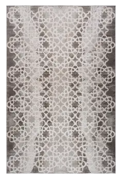 5' X 8' Brown and Beige Abstract Distressed Area Rug