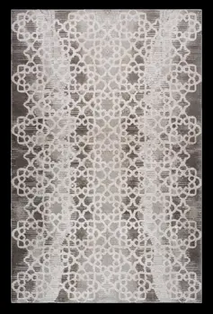 5' X 8' Brown and Beige Abstract Distressed Area Rug