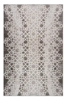 7' X 10' Brown and Beige Abstract Distressed Area Rug