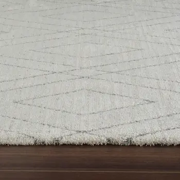5' X 8' Beige and Gray Abstract Non Skid Area Rug