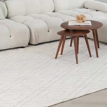 8' X 11' Beige and Gray Abstract Non Skid Area Rug
