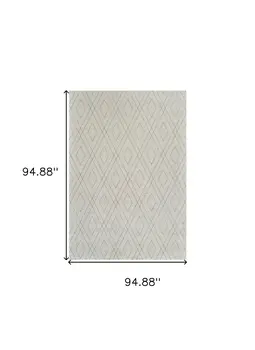 8' X 11' Beige and Gray Abstract Non Skid Area Rug