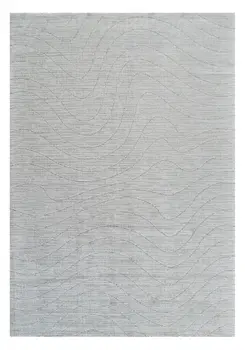 8' Gray Abstract Non Skid Runner Rug