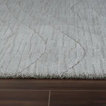 4' X 6' Gray Abstract Non Skid Area Rug