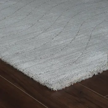 8' X 11' Gray Abstract Non Skid Area Rug