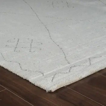 8' X 11' Cream and Beige Abstract Non Skid Area Rug