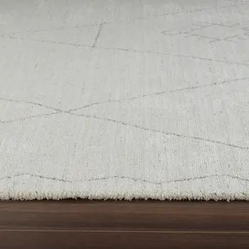 8' X 11' Cream and Beige Abstract Non Skid Area Rug