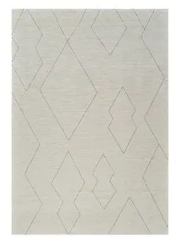 4' X 6' Cream and Beige Abstract Distressed Area Rug
