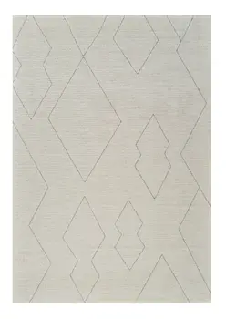 8' X 11' Cream and Beige Abstract Distressed Area Rug