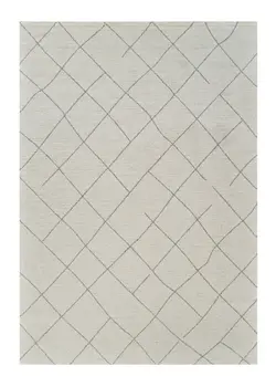 7' X 10' Cream and Beige Abstract Distressed Area Rug