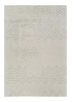 4' X 6' Cream and Beige Abstract Distressed Area Rug