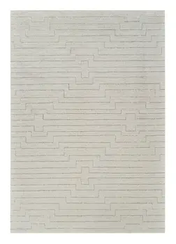 4' X 6' Cream and Beige Abstract Distressed Area Rug