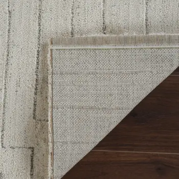 8' X 11' Cream and Beige Abstract Distressed Area Rug