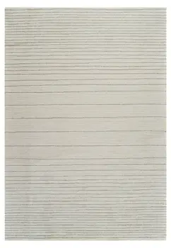 8' Cream and Beige Abstract Non Skid Runner Rug