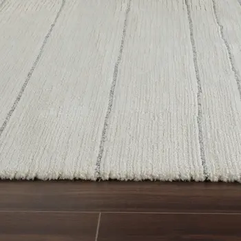 8' X 11' Cream and Beige Abstract Non Skid Area Rug