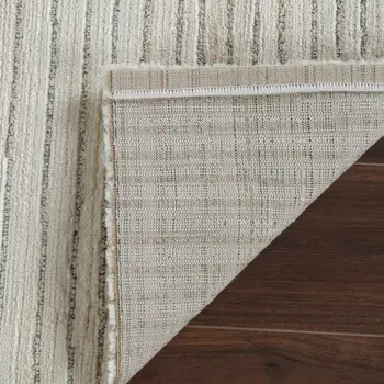 8' X 11' Cream and Beige Abstract Non Skid Area Rug