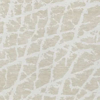 3' X 5' Beige and Ivory Abstract Washable Non Skid Indoor Outdoor Area Rug