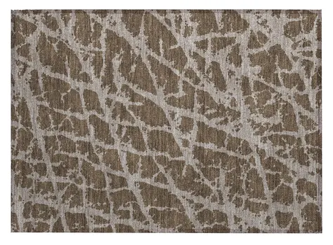 2' X 3' Brown Abstract Washable Non Skid Indoor Outdoor Area Rug