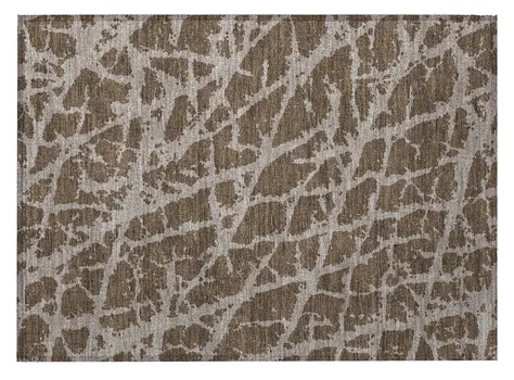 2' X 3' Brown Abstract Washable Non Skid Indoor Outdoor Area Rug