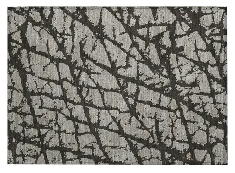 2' X 3' Gray and Black Abstract Washable Non Skid Indoor Outdoor Area Rug